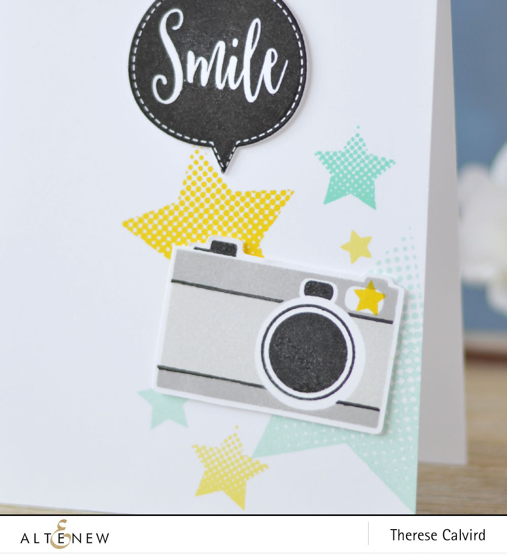 Altenew - Halftone Stars - Speech Bubbles - Say Cheese - Lostinpaper (card) 2 copy