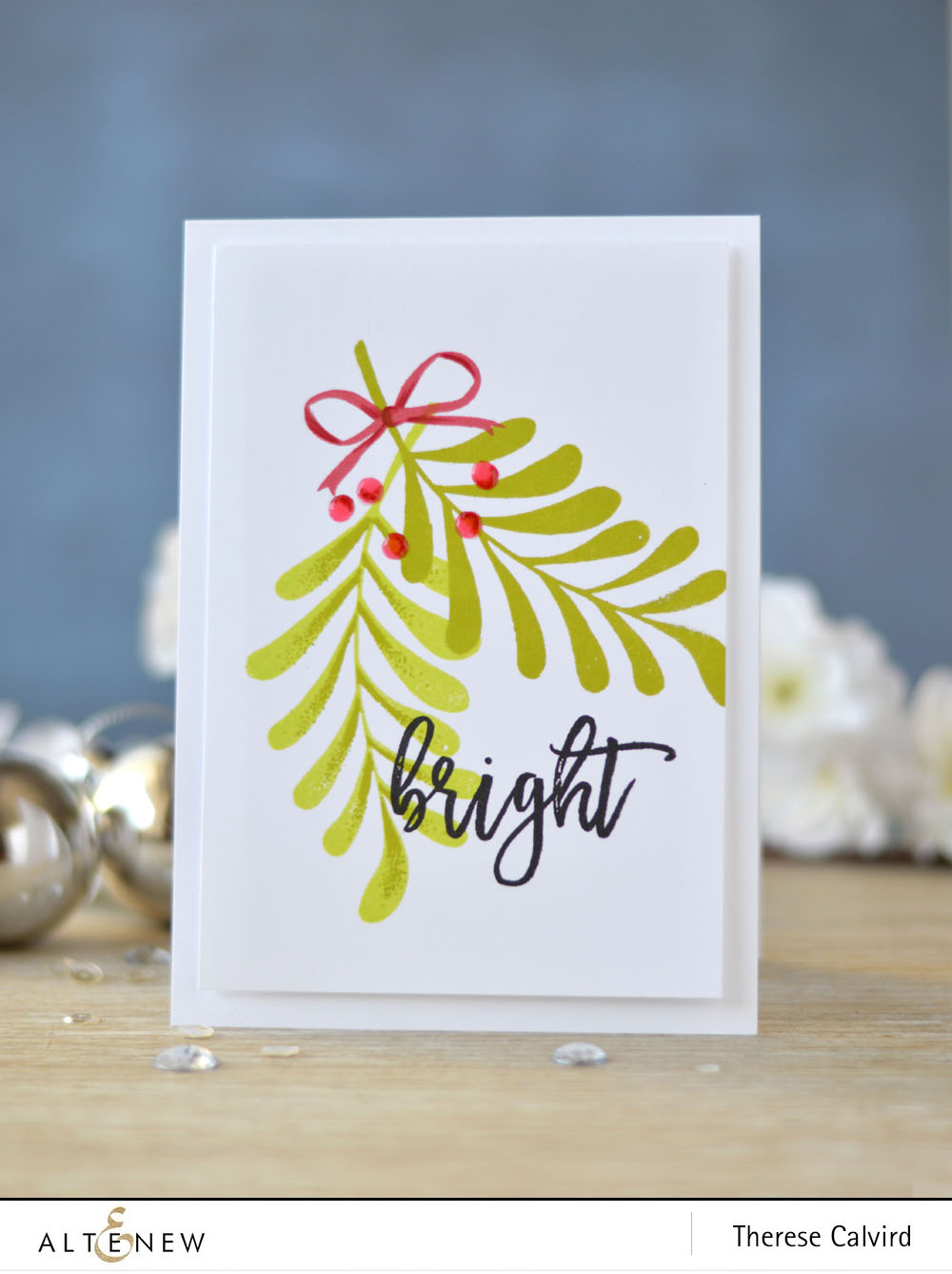 Altenew - Majestic Mistletoe - Bells and Bows - Lostinpaper (card video) 1 copy
