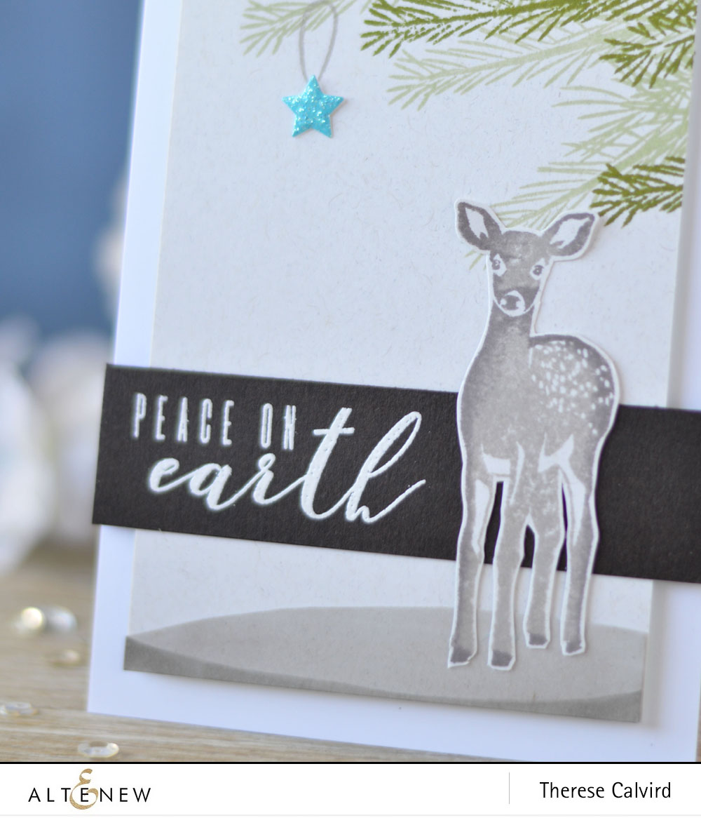 Altenew - Peace on Earth - Modern Deer - Halftone Stars - Lostinpaper (card) 1 copy