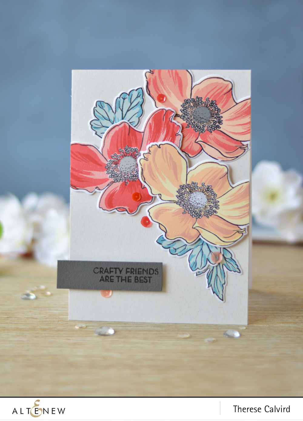 Altenew - BAF - Anemone - Halftone Circles - Lostinpaper (card video) 1 copy