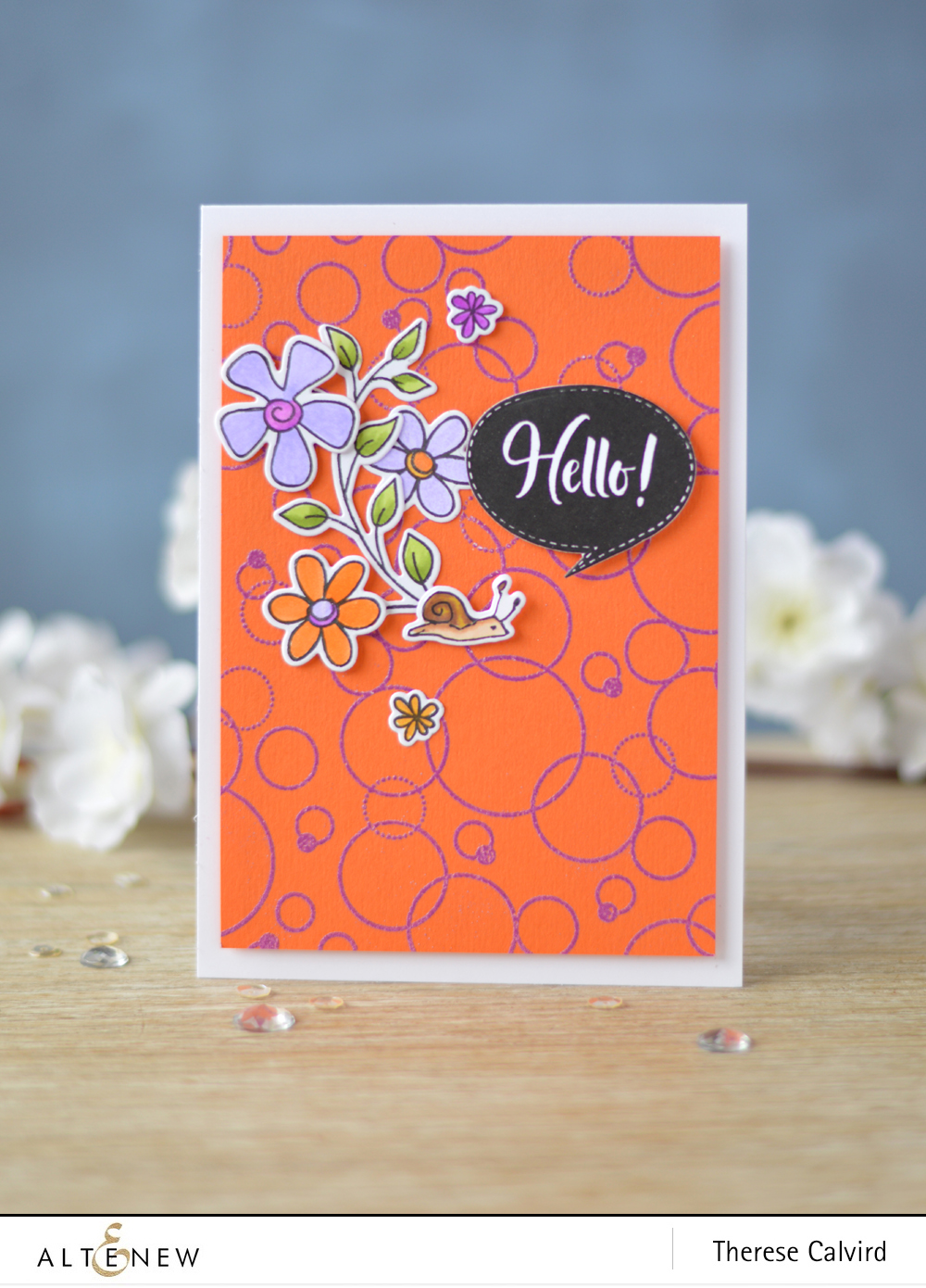 Altenew - Pattern Play Circle - Doodle Blooms - Speech Bubbles - Lostinpaper (card) 1