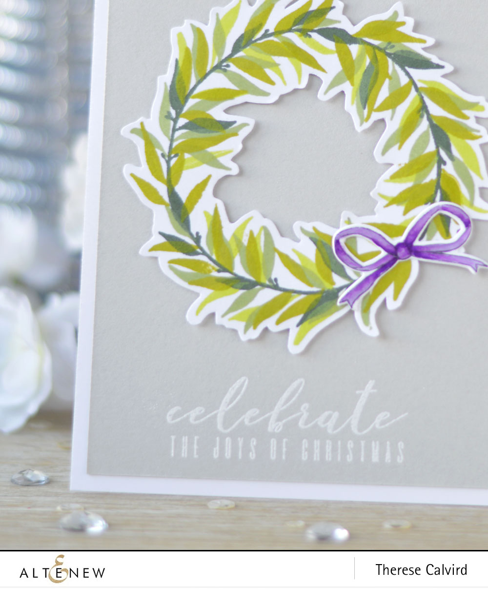 Altenew - Layered Laurel - Bells and Bows - BAF Poinsettia - Lostinpaper (card video) 1 copy