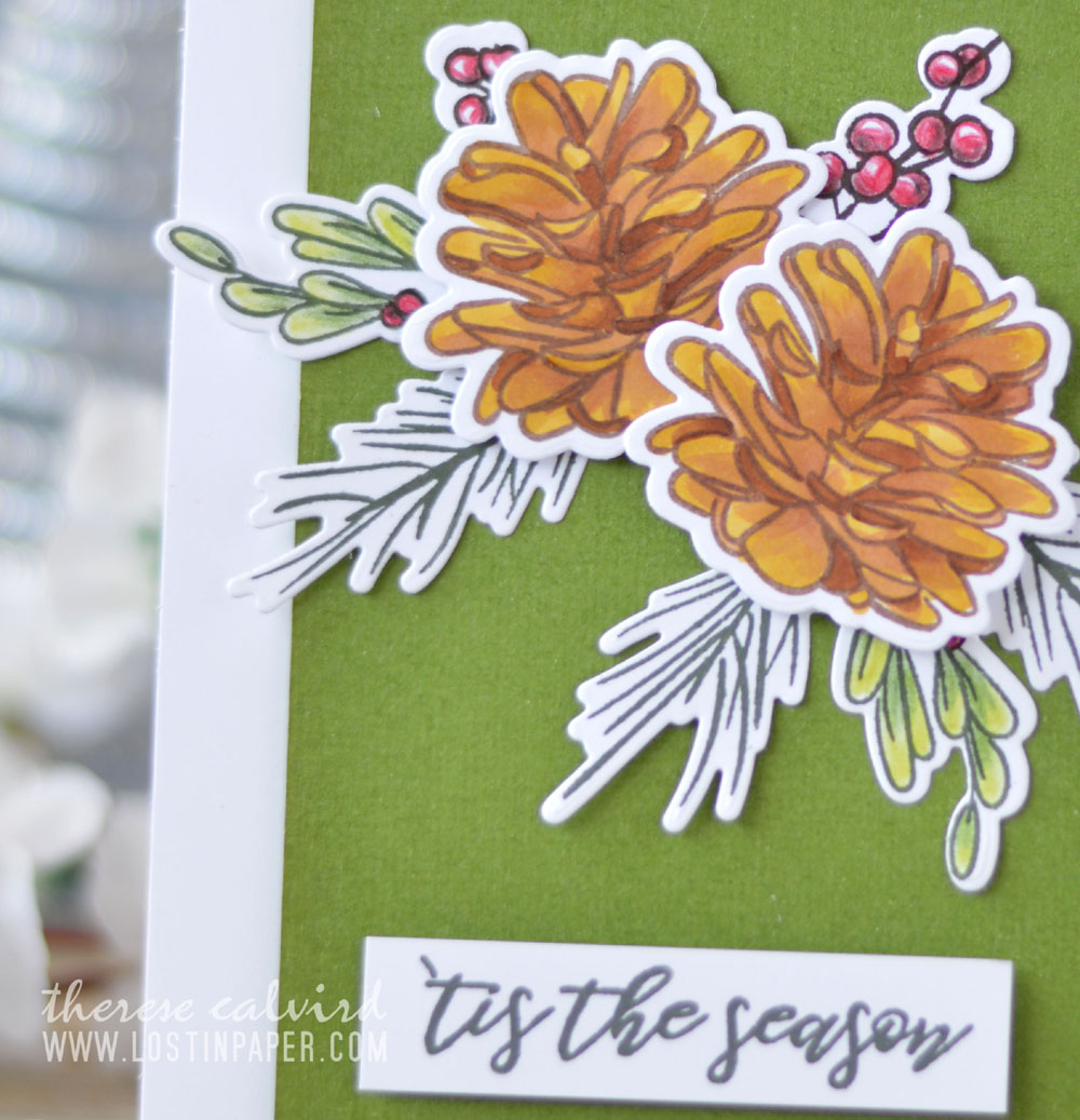 Lostinpaper - Penny Black - Natures Gifts - Altenew - Poinsettia & Pine (card video) 1