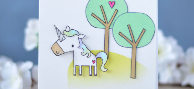 Lostinpaper - Reverse Confetti - Unicorn Wishes (card video) 1