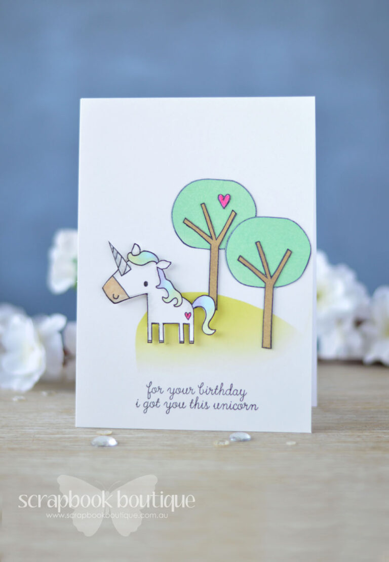 Lostinpaper - Reverse Confetti - Unicorn Wishes (card video) 1