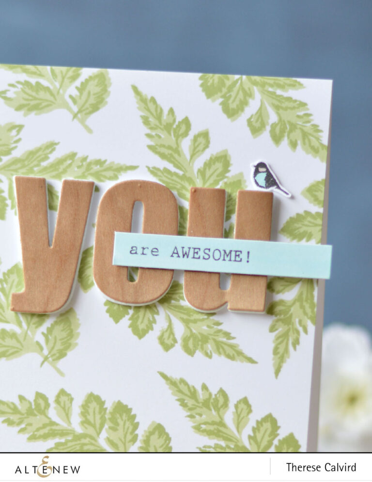 Altenew - BAF - Carnation - Bold Alphabet - Birch Land - You Are - Lostinpaper (card) 1 copy