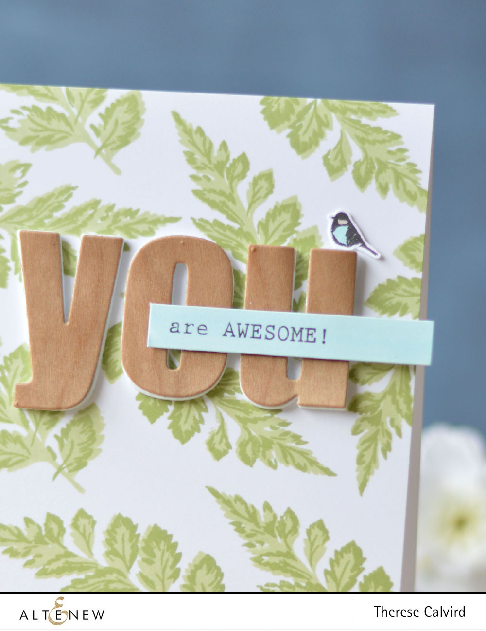 Altenew - BAF - Carnation - Bold Alphabet - Birch Land - You Are - Lostinpaper (card) 1 copy