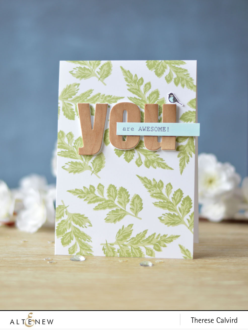 Altenew - BAF - Carnation - Bold Alphabet - Birch Land - You Are - Lostinpaper (card) 1 copy