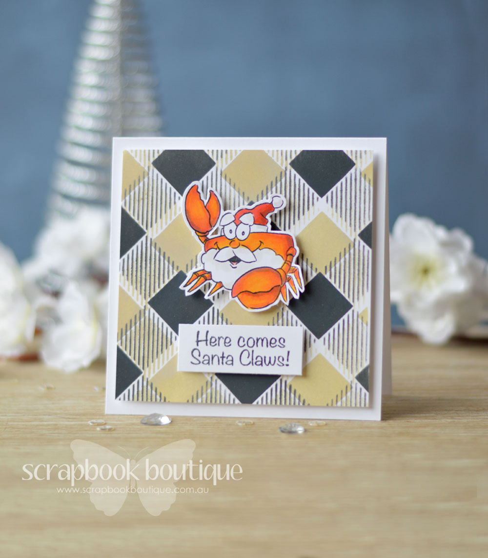 Lostinpaper - Art Impressions - Tropical Christmas - Echo Park - Plaid Stencil (card video) - Copy
