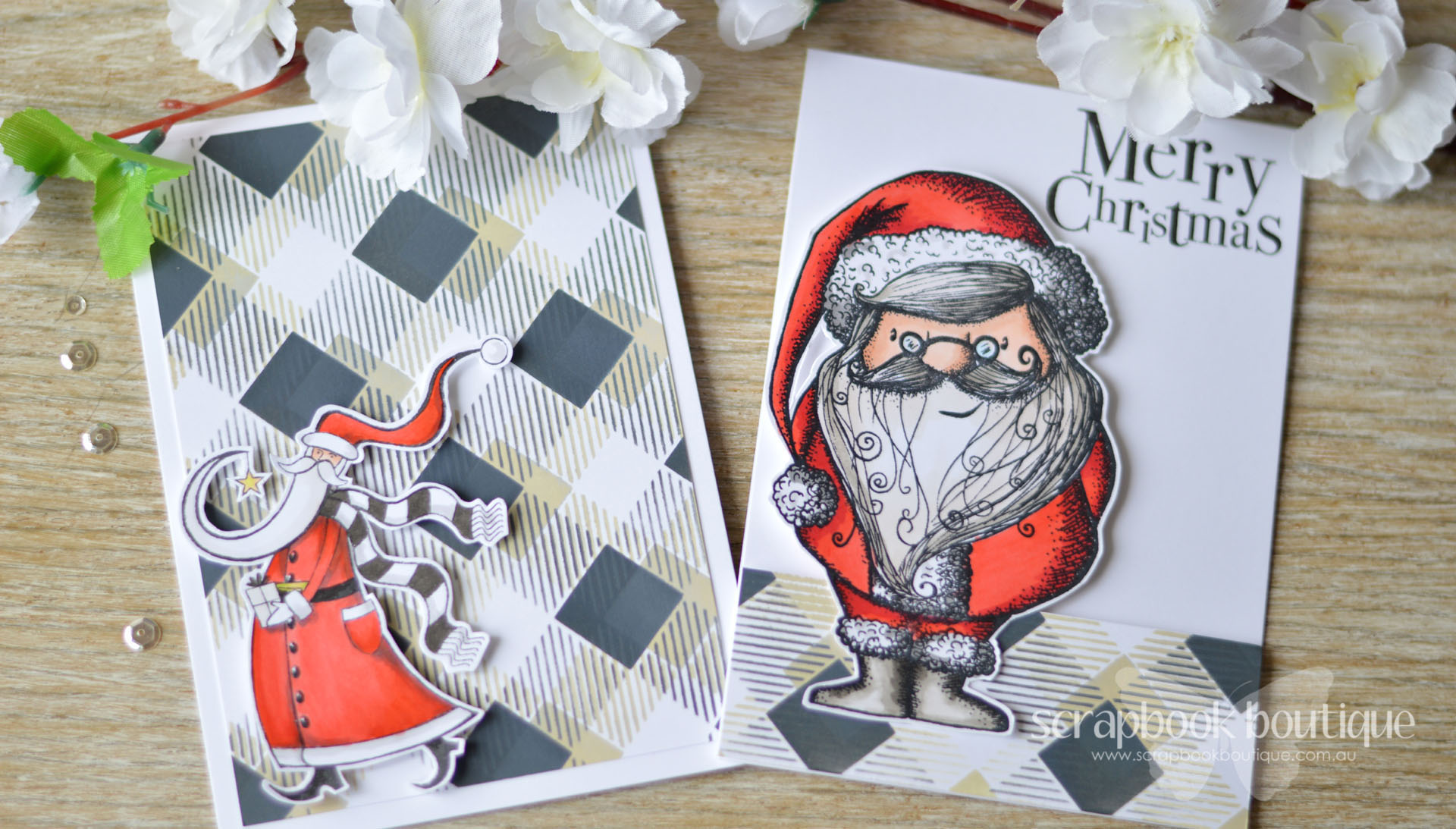 Lostinpaper - Same But Different Christmas Card Series 2017 - One Stencil Masculine Designs (card video) 1