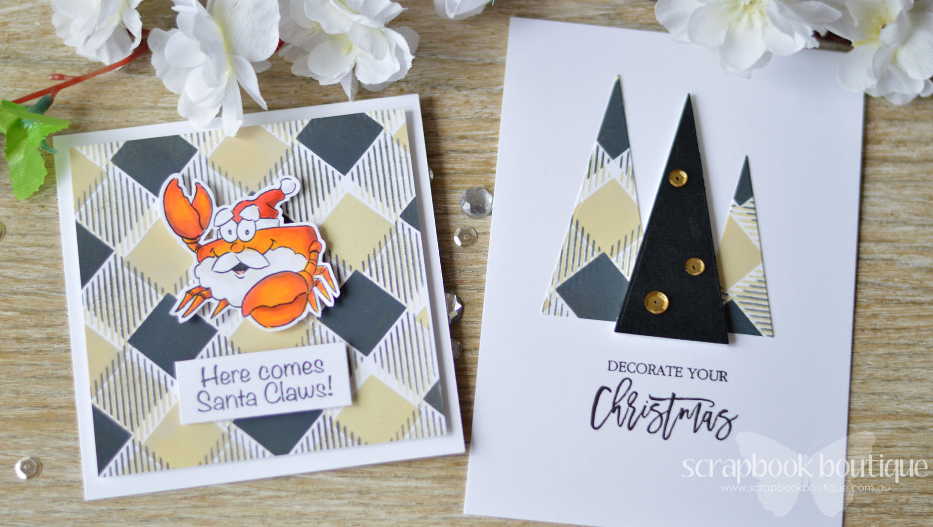 Lostinpaper - Same But Different Christmas Card Series 2017 - One Stencil Masculine Designs (card video) 1