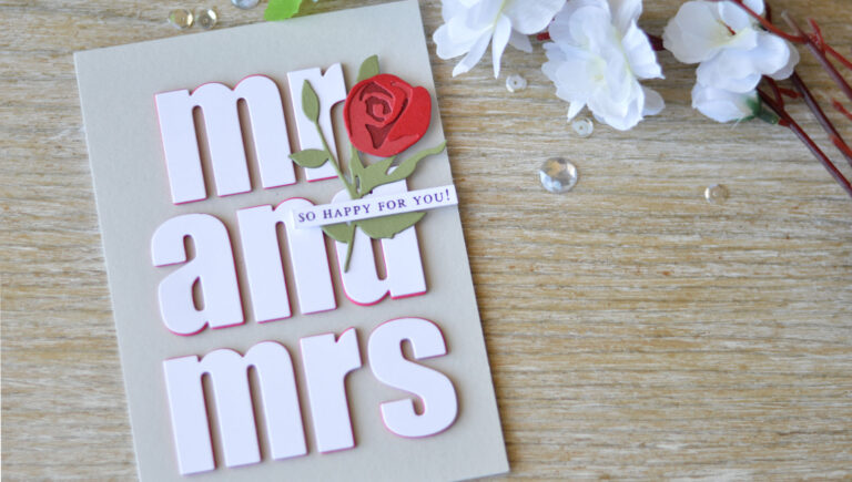 Altenew - Rose Flurries 3D Die - Bold Alphabet Die - BAF Magnolia - Lostinpaper (card video) 1 copy