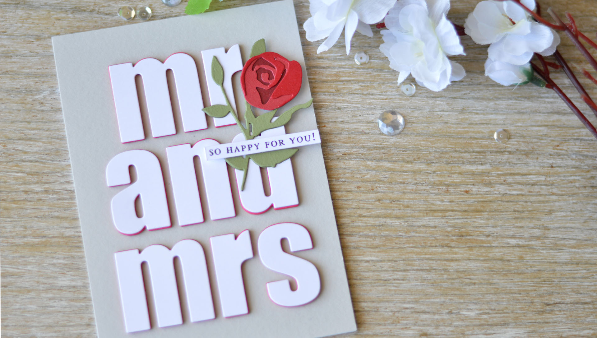 Video : Altenew Rose Flurries 3D Die Wedding Card!