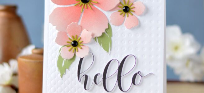 Altenew - BAF Peony Blossom - Flower Arrangement - Halftone Cover Die - Therese (card) 1 copy