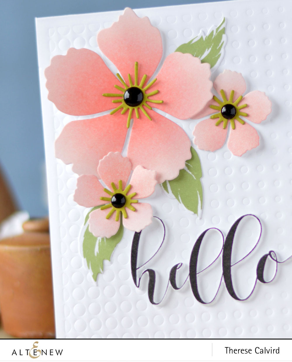 Altenew - BAF Peony Blossom - Flower Arrangement - Halftone Cover Die - Therese (card) 1 copy