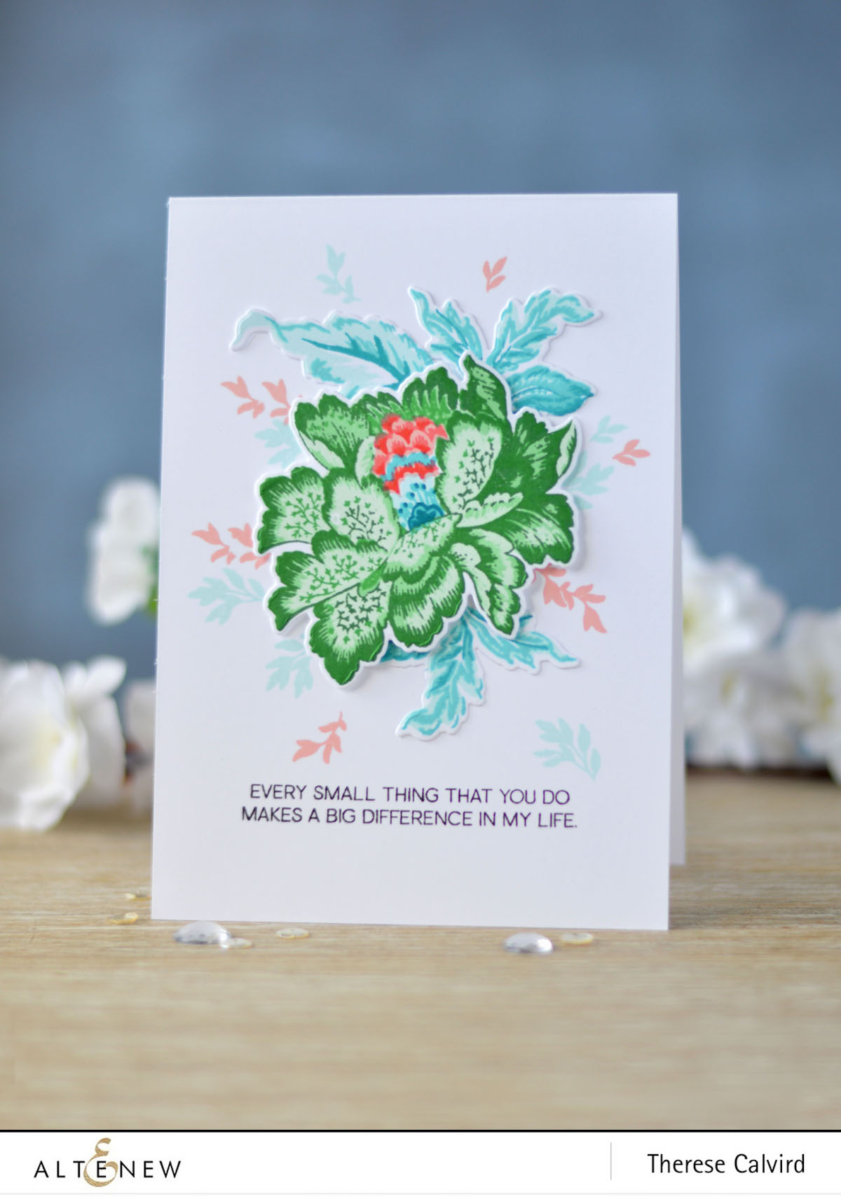 Altenew - Ornamental Flower - Adore You - Therese Calvird (card) 1 copy