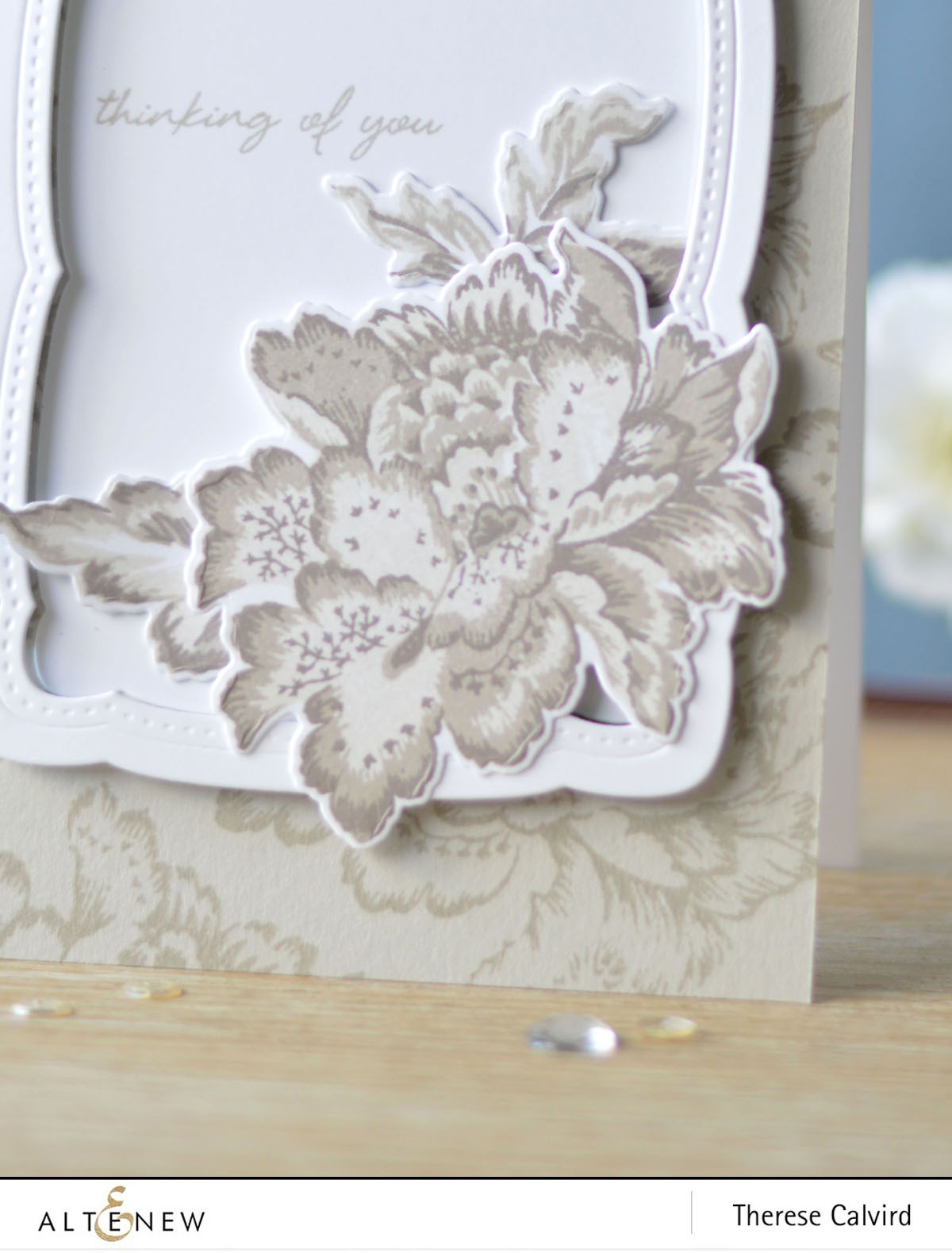 Altenew - Ornamental Flower - Our Family Frame Die - Therese Calvird (card) 1 copy
