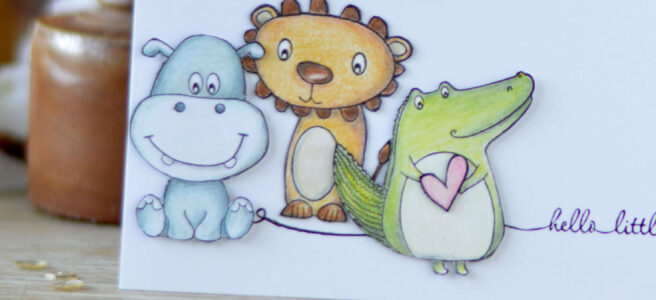 Lostinpaper - ModaScrap - Puppies Boy - Baby Card (card video) 1