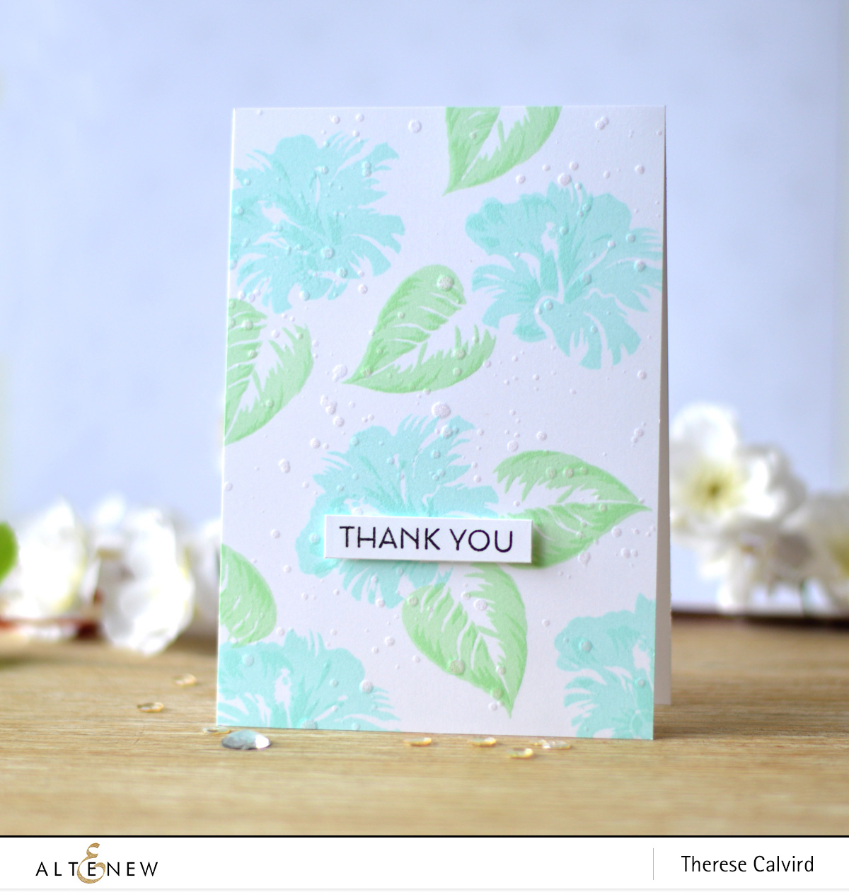 Altenew - BAF - Hibiscus - Therese Calvird (card video) 2 copy
