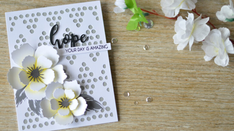 Altenew - BAF Peony Blossom - Hope - Doodled Dots - Therese Calvird (card video) 1 copy