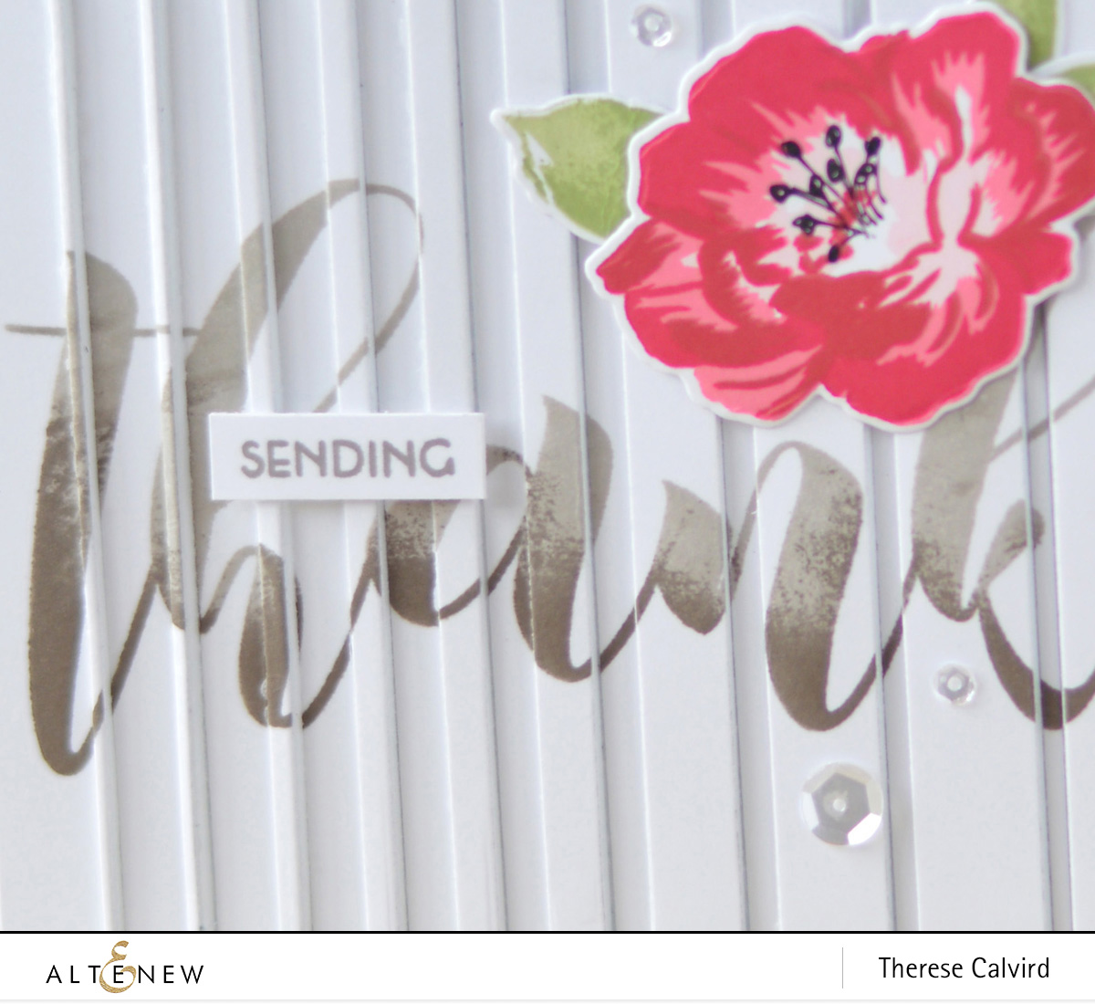 Altenew - Mega Greetings - Strength Blooms - Gradient Stripes - Therese Calvird (card video) 1 copy