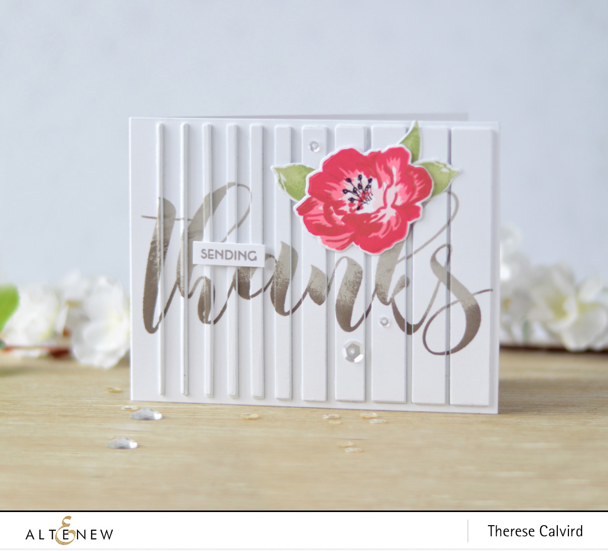 Altenew - Mega Greetings - Strength Blooms - Gradient Stripes - Therese Calvird (card video) 1 copy