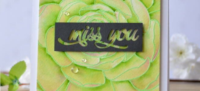 Altenew - Mega Succulent - Miss You - Therese Calvird (card video) 1 copy
