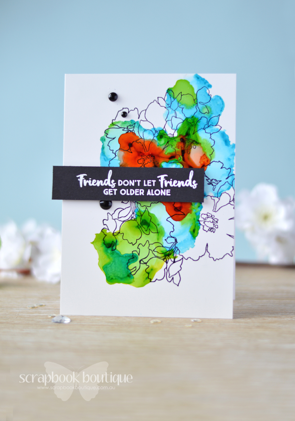 Lostinpaper - Altenew - Charmed - MFT - Anything but a basic birthday - Yupo (card video) 1