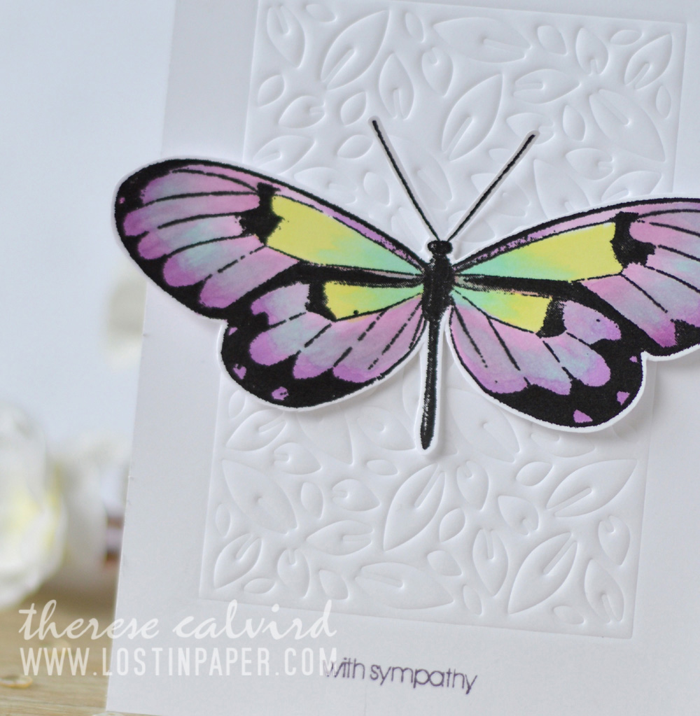 Lostinpaper - Penny Black - Leaf Pattern - Butterfly Trio - Gimme 5 (card video) 1