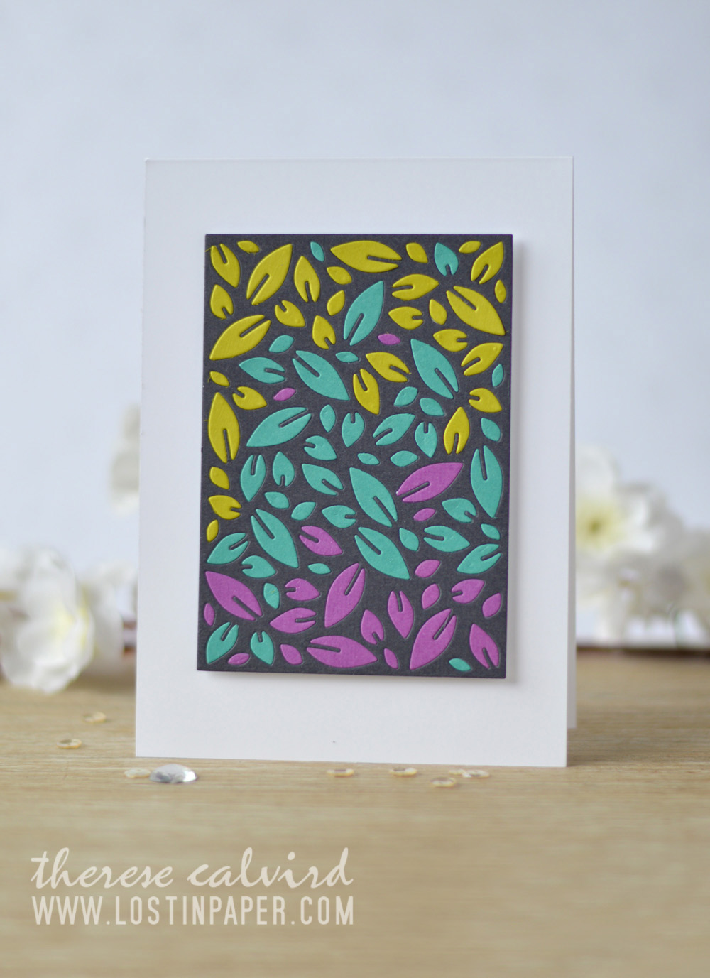 Lostinpaper - Penny Black - Leaf Pattern - Gimme 5 (card video) 1