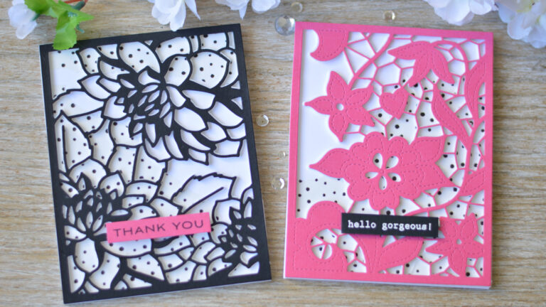 Altenew - Doodled Lace - Layered Floral - Dotted Washi Tape - Therese Calvird (card video) thumbnail
