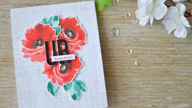 Altenew - Fabulous Floral - Rustic Linen - Fine Alphabet - Therese Calvird (card video) 1 copy
