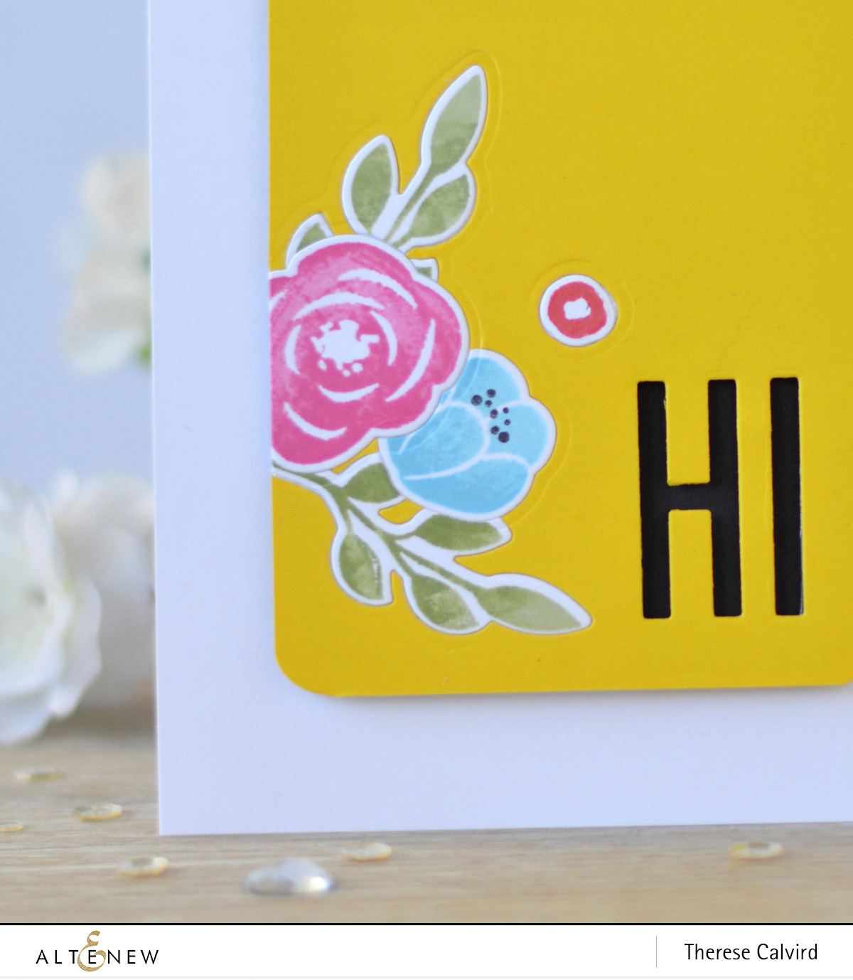 Altenew - Floral Elements - Fine Alphabet Die - Therese Calvird (card video) 1 copy