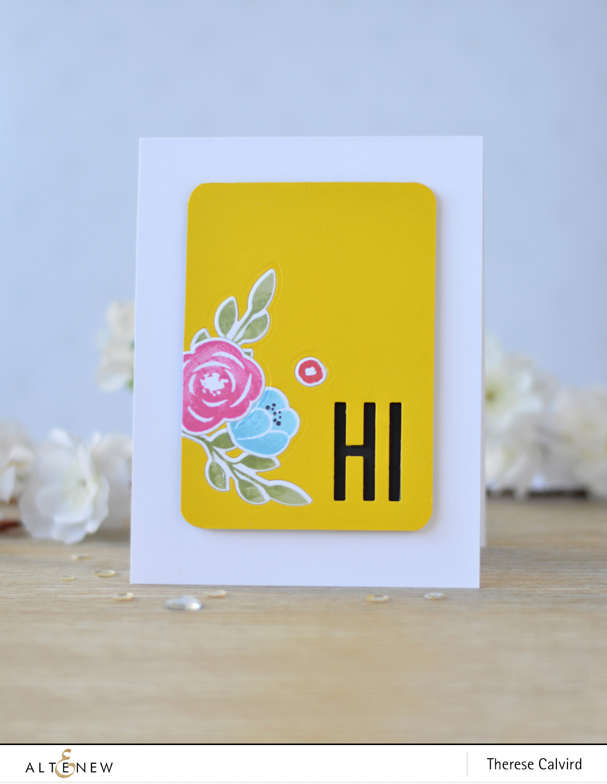 Altenew - Floral Elements - Fine Alphabet Die - Therese Calvird (card video) 1 copy