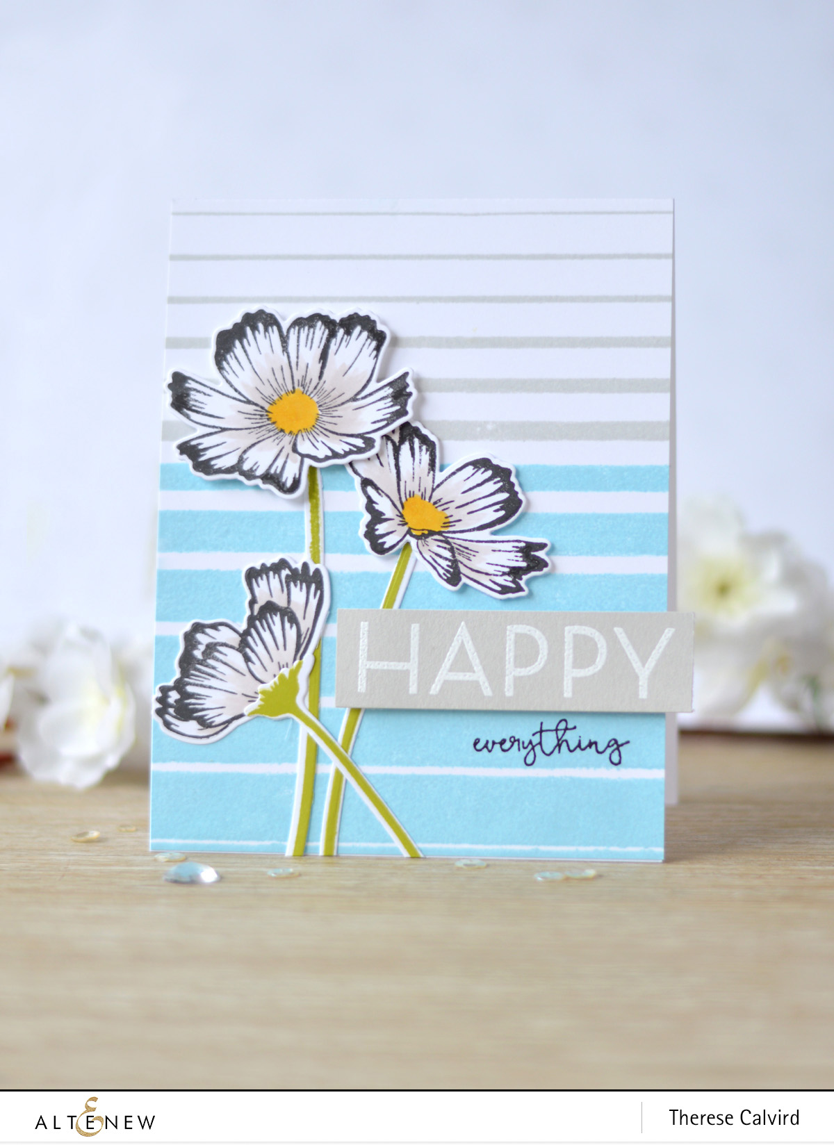 Altenew - Gradient Stripes - Stunning Cosmos - Therese Calvird (card video) 1 copy