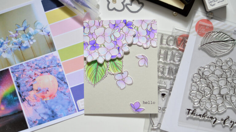 Ellen Hutson Color Trend Floral Fantasies May 2018 - Mondo Hydrangea - All Inside - Therese Calvird (card video) thumbnail - Copy - Copy