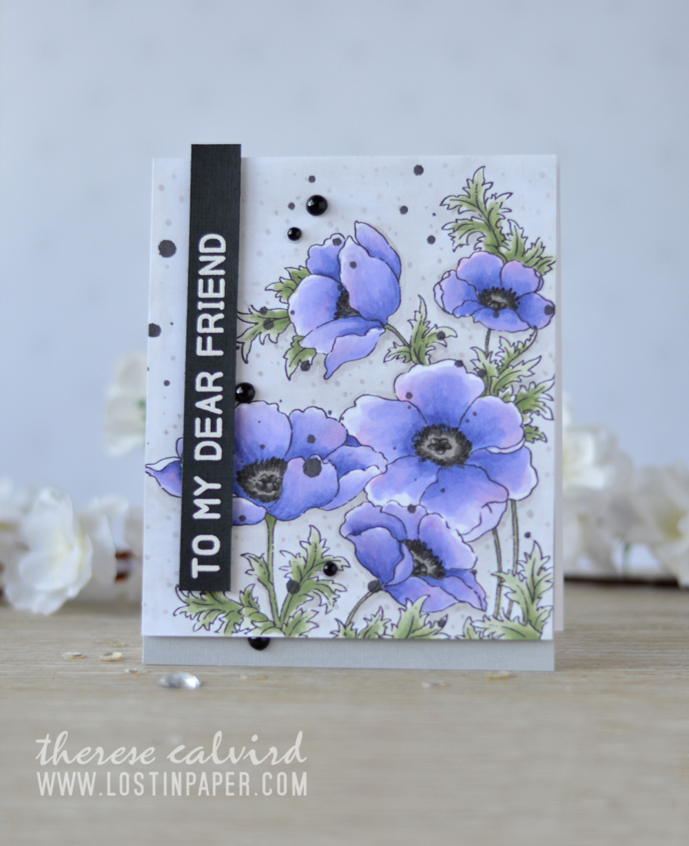 Lostinpaper - Penny Black - Poppy Gems - Altenew - Mega Greetings (card video) 1