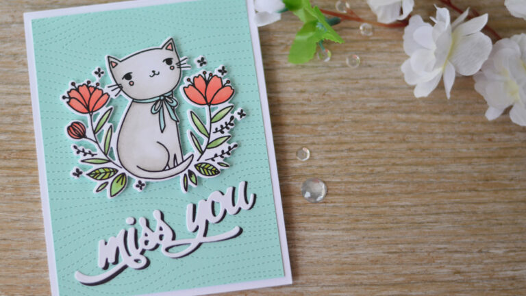 Lostinpaper - Waffle Flower - Smiling - Altenew - Miss You (card video) 1