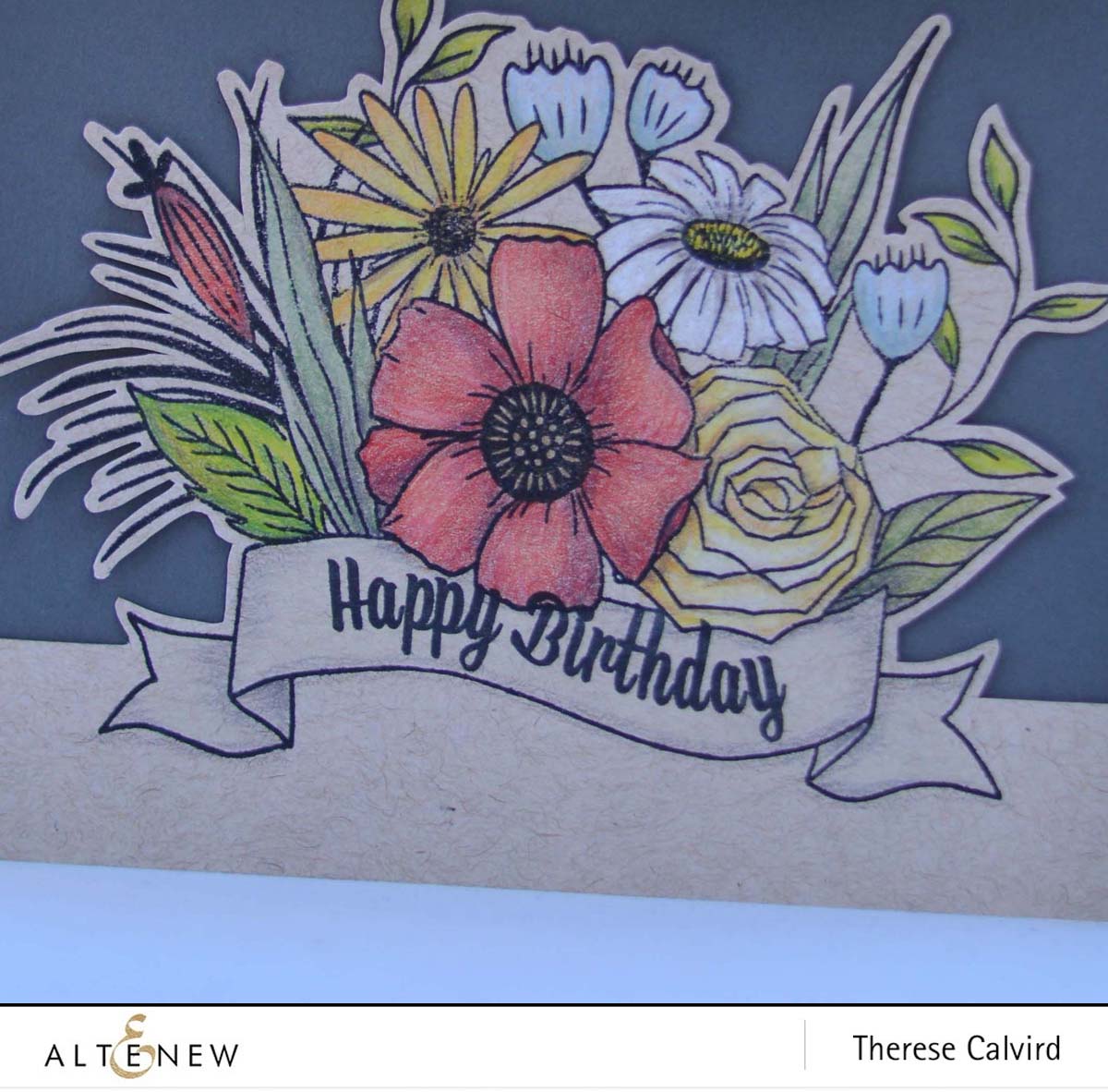 Altenew - Happy Bloom - Therese Calvird (card video) 1 copy