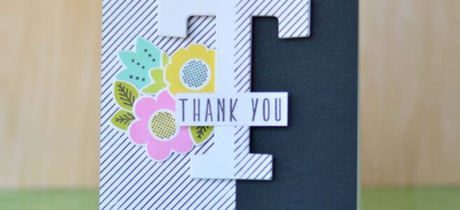 Altenew - Pinstripe - Mega Alphabet - Folksy Florals - Therese Calvird (card video) 1 copy
