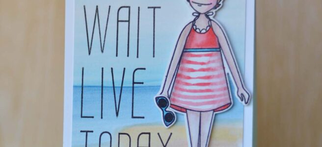 Lostinpaper - Ellen Hutson Beach Lady - Altenew (card video) 1