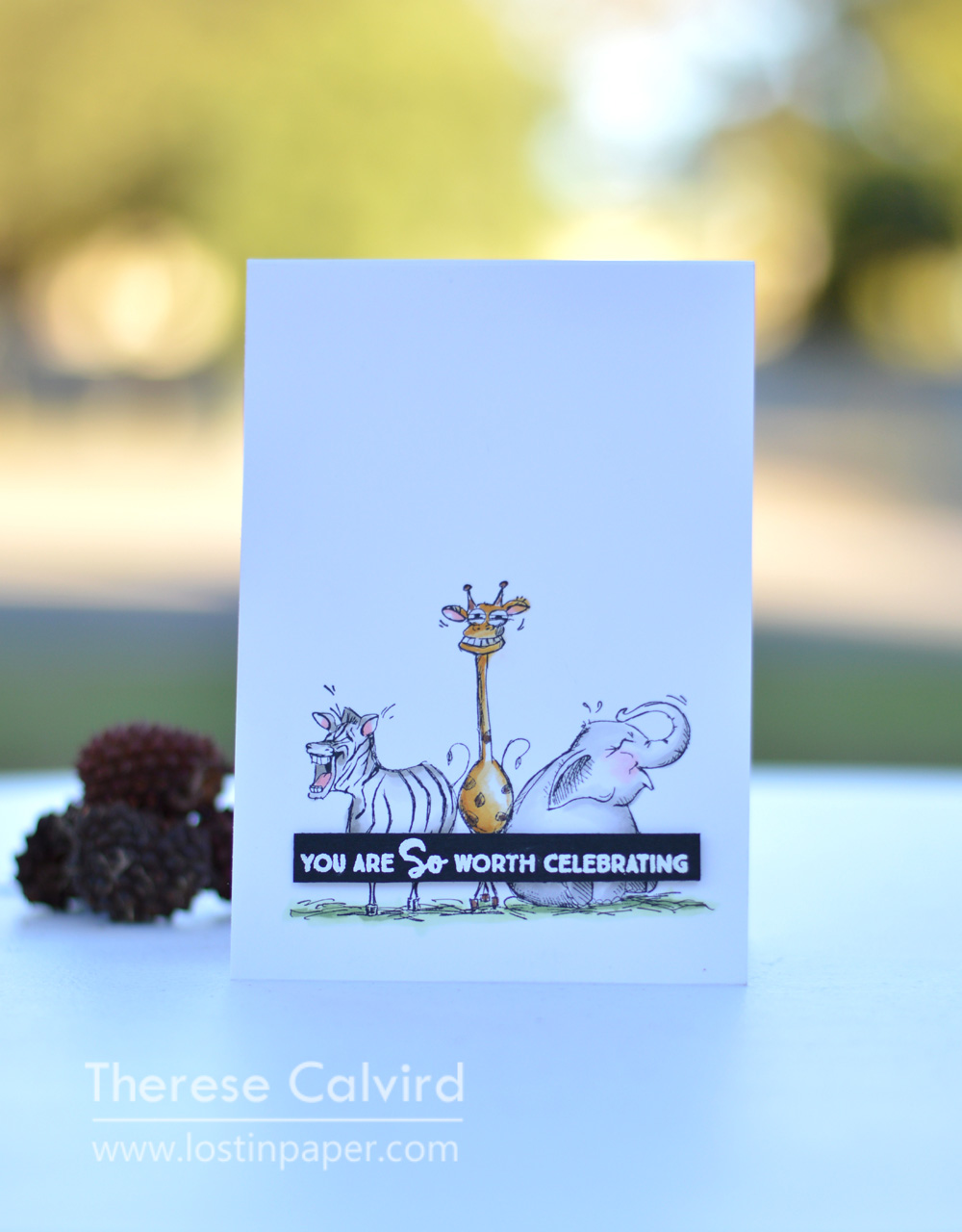 Lostinpaper - Paper Rose - Laughing Animals - MFT (card) 1
