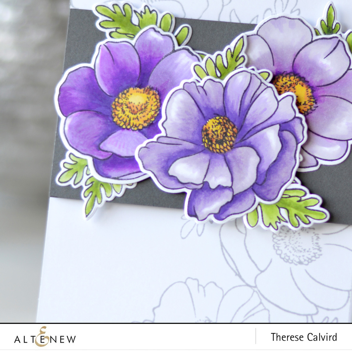 Altenew - BAF - Anemone Coronaria - Therese Calvird (card video) 1 copy