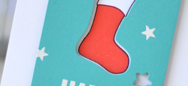 Altenew - Christmas Stockings - Starry Night - Festive Poinsettia - Therese Calvird (card video) 1 copy
