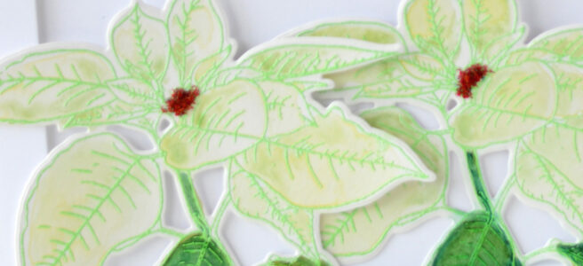 Altenew - Festive Poinsettia - Starry Night - Therese Calvird (card video) 1 copy