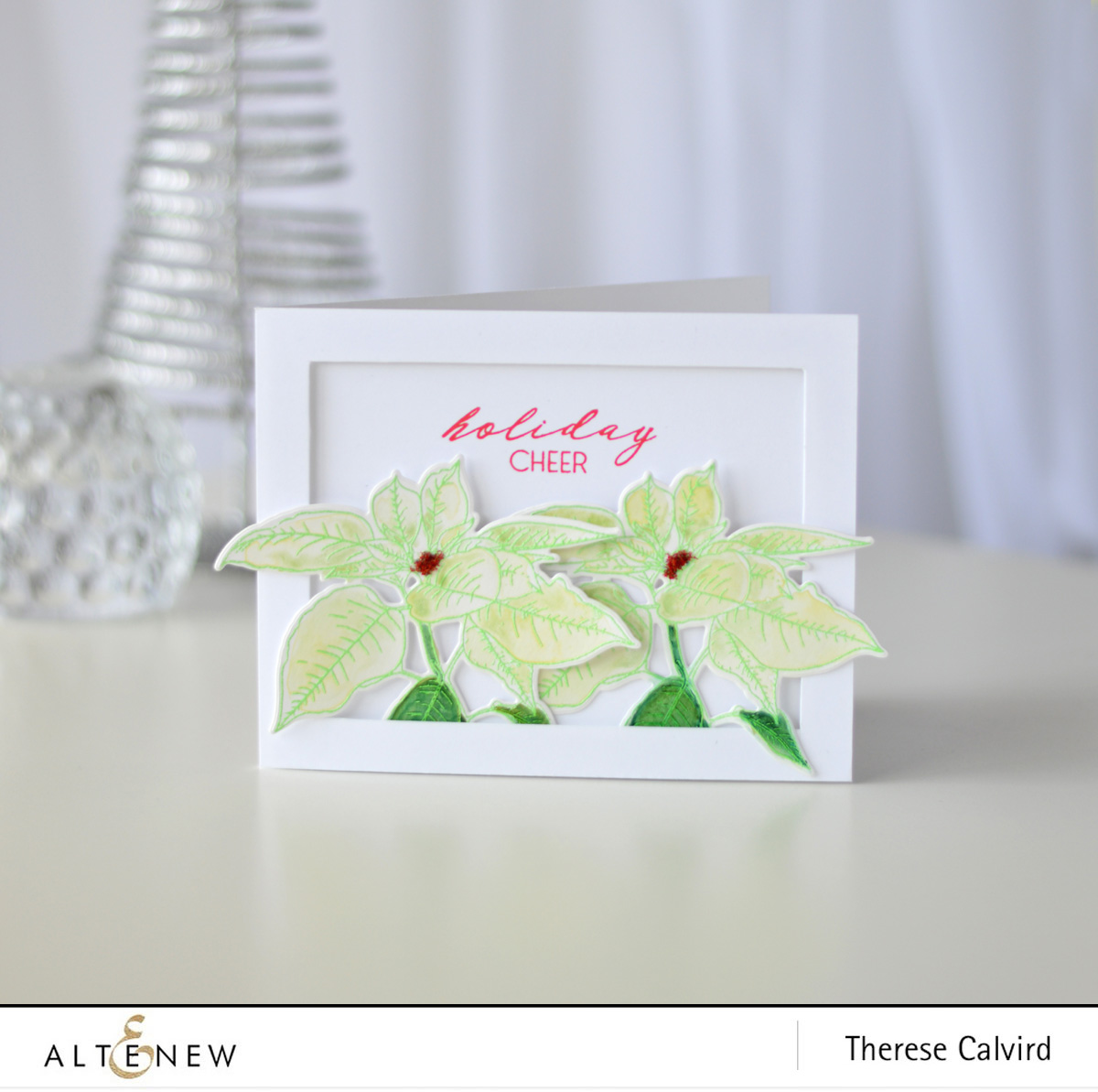 Altenew - Festive Poinsettia - Starry Night - Therese Calvird (card video) 1 copy