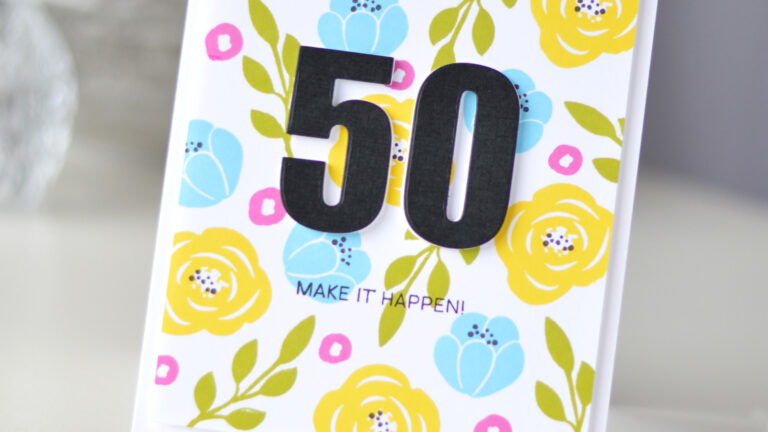 Altenew - Floral Elements - Happy Dreams - Bold Numerals - Therese Calvird (card video) 1 copy