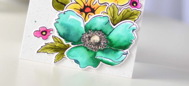 Altenew - Anemone - Whimsical Flowers - Watercolor Brush Markers - Therese Calvird (card video) 1 copy