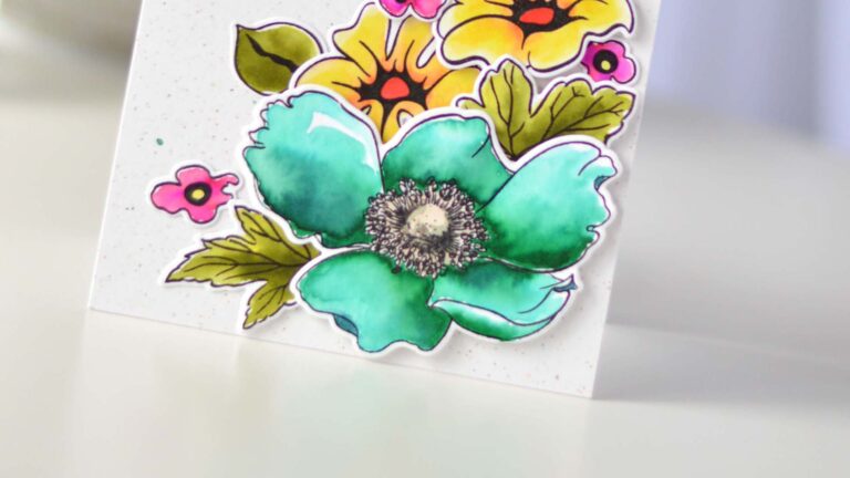 Altenew - Anemone - Whimsical Flowers - Watercolor Brush Markers - Therese Calvird (card video) 1 copy