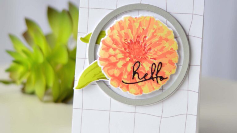 Altenew - BAF Flourishing Zinnia - Create a Wreath- Therese Calvird (card video) 1 copy